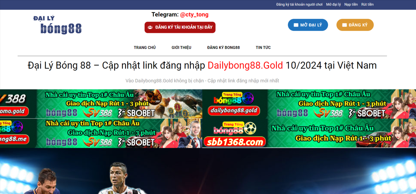 Giao diện đại lý bong88