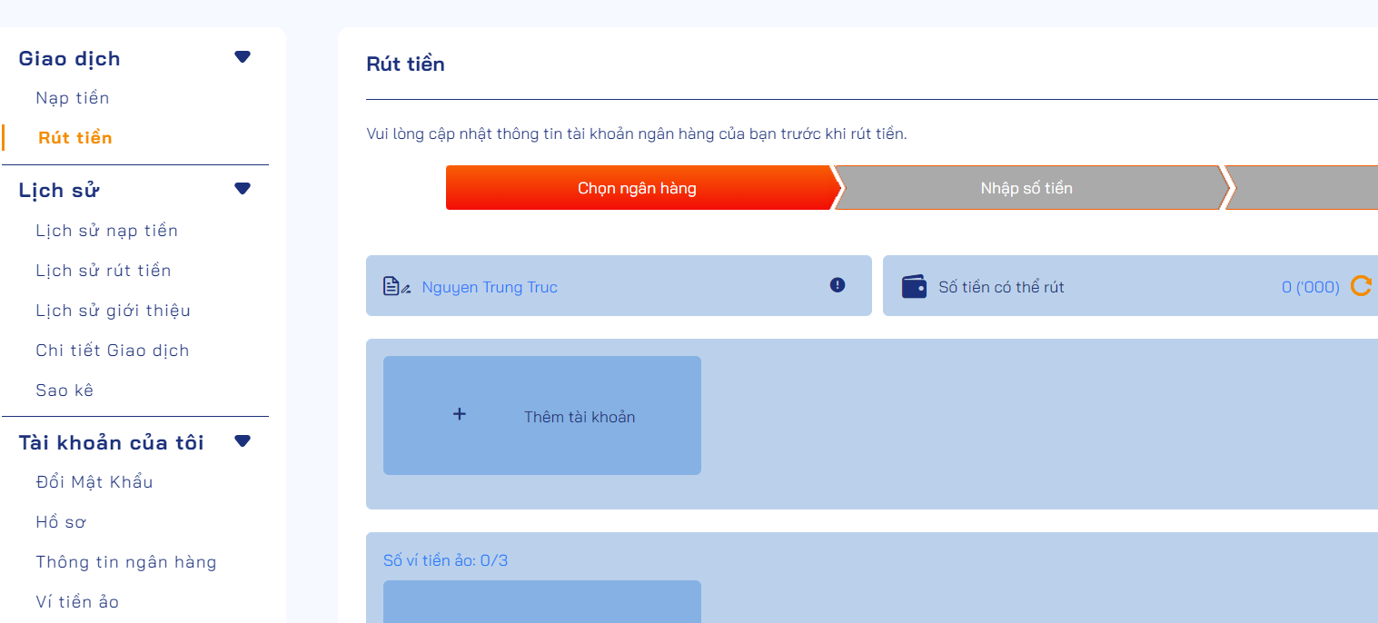 Rút tiền bong88